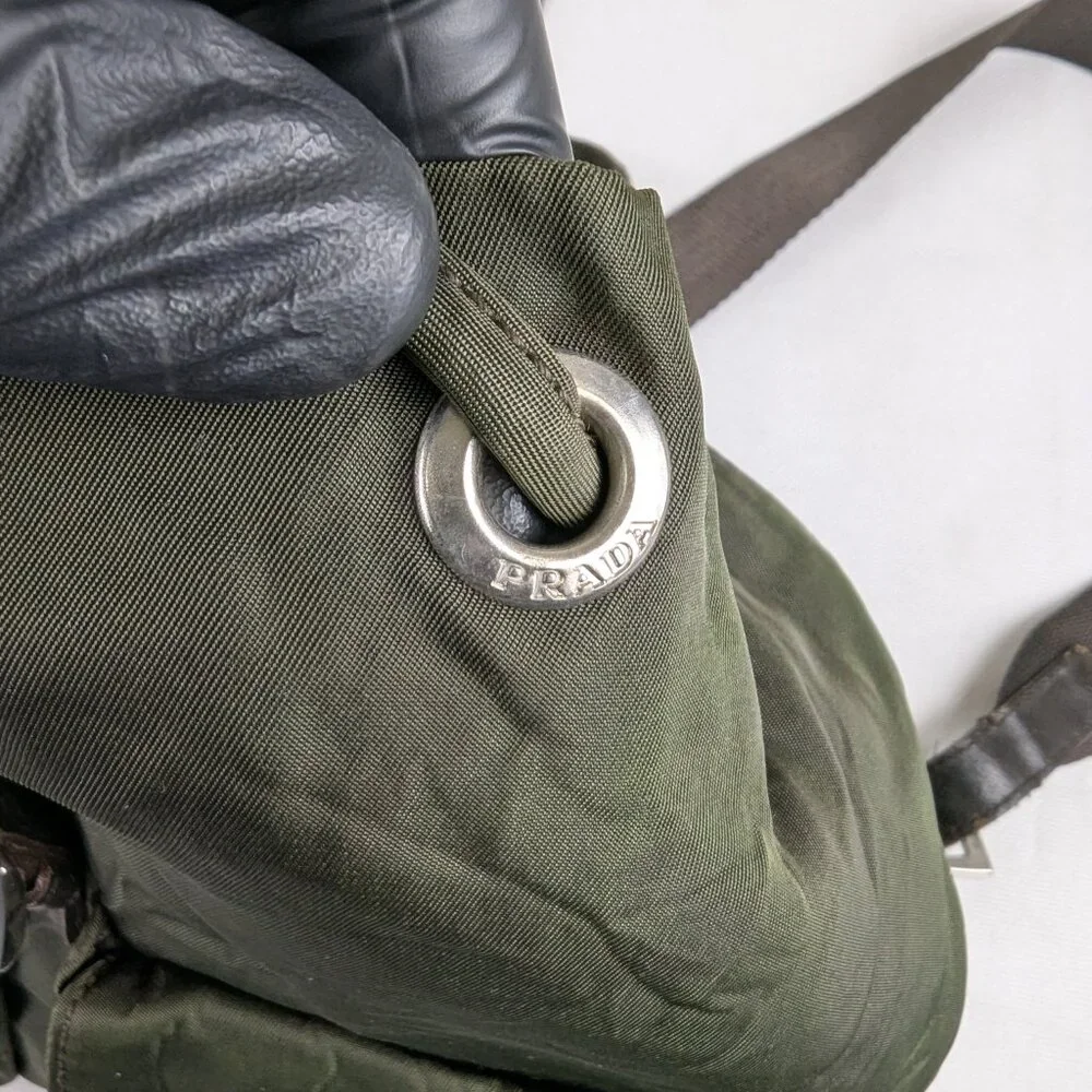 Pre-Loved Prada Tessuto Nylon Backpack Green Made in Italy. - Picture 16 of 16